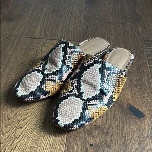 Madewell Snake Print Mules